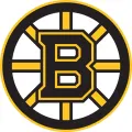 Kulatý jedlý obrázek na dort – Boston Bruins (černá, žlutá, bílá)