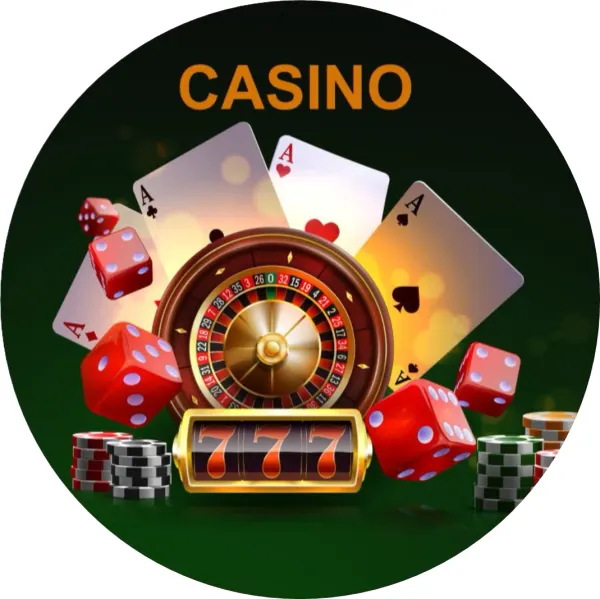 Kulatý jedlý obrázek na dort – Casino s ruletou a kartami (zelená, červená, černá)