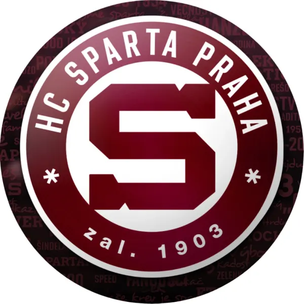 Kulatý jedlý obrázek na dort – HC Sparta Praha (hnědá, bílá)